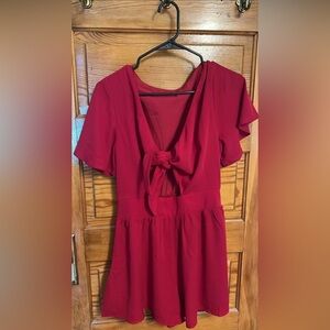 Elegant Red Romper